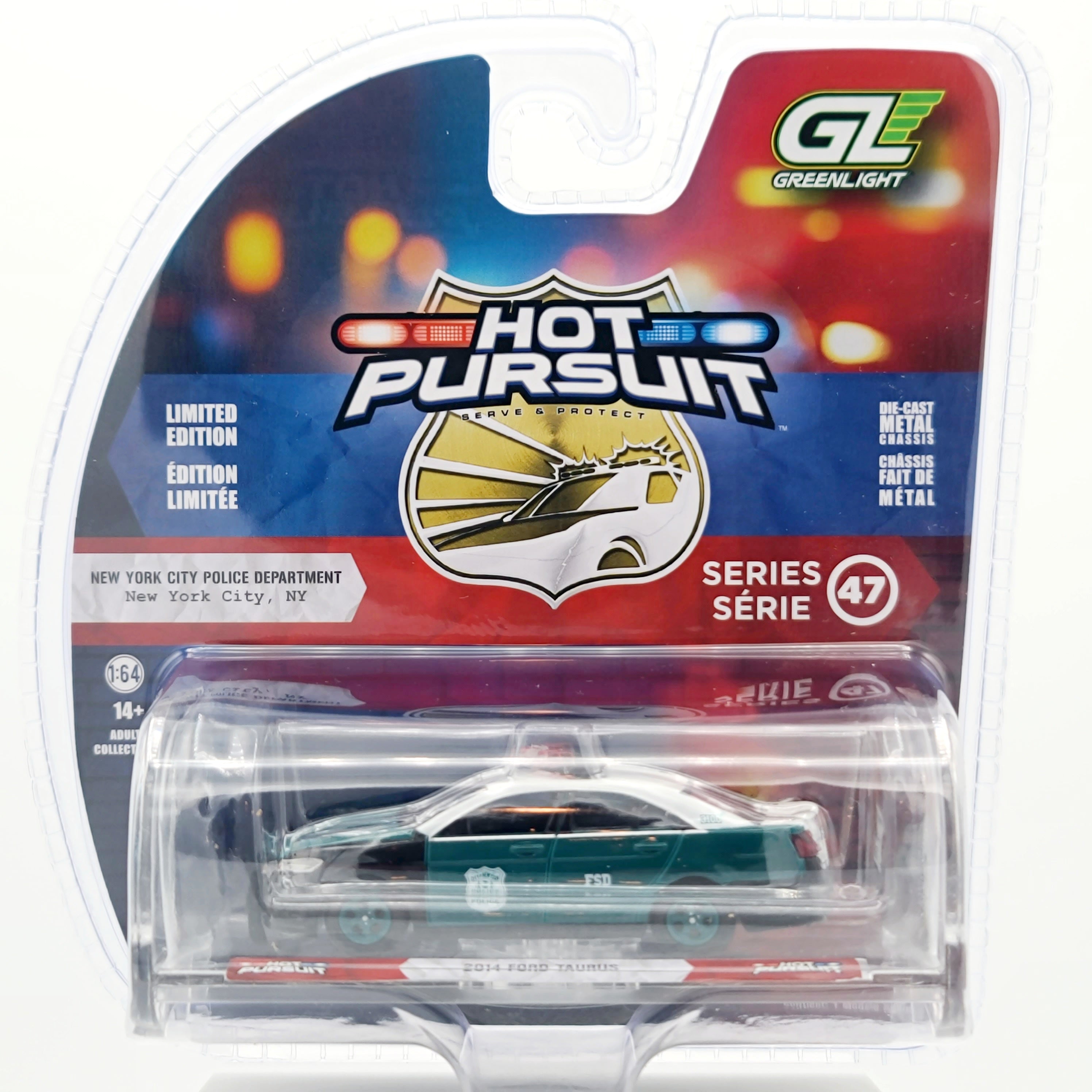 GreenLight '14 Ford Taurus - NYPD - 1:64 (2025 Hot Pursuit Series 47)